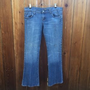 7 For All Mankind Rocker Low Rise Slim Bootcut EUC